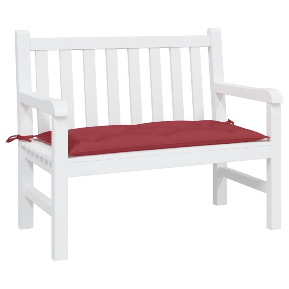 VIDAXL Coussin de banc de jardin rouge bordeaux 100x50x7 cm