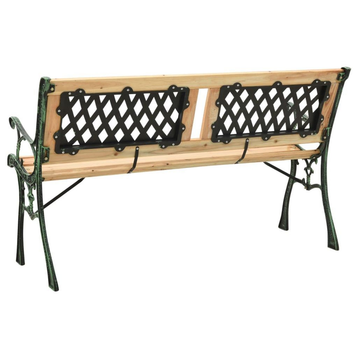 VIDAXL Banc de jardin 122 cm fonte et bois de sapin massif