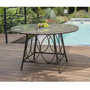 Voir la diapositive 1 : DCB GARDEN Table de jardin - 2/4 places - Aluminium - Marron - USHAIA