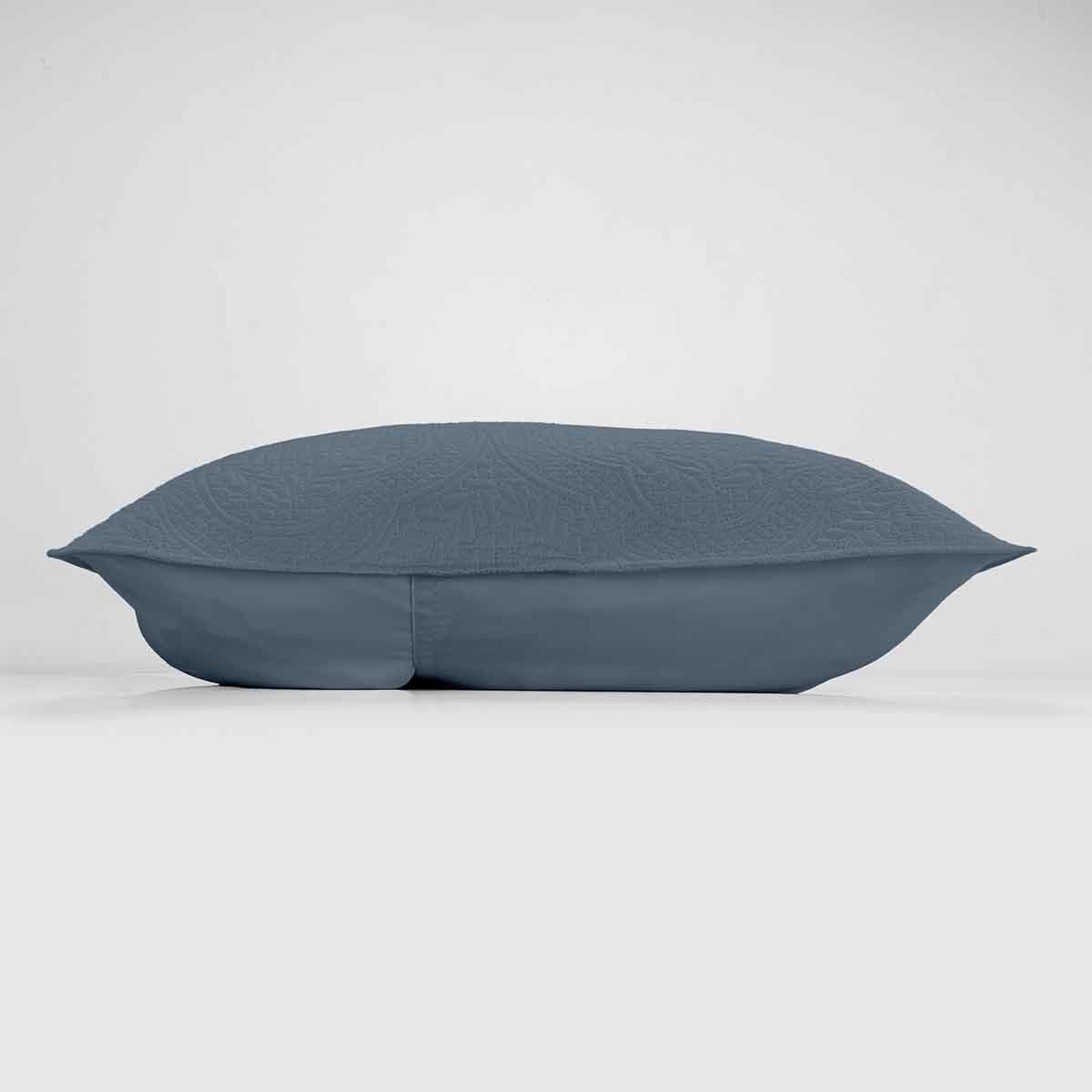 Voir la diapositive 2 : Douceur d'Intérieur Housse de coussin  romane  60x60cm bleu