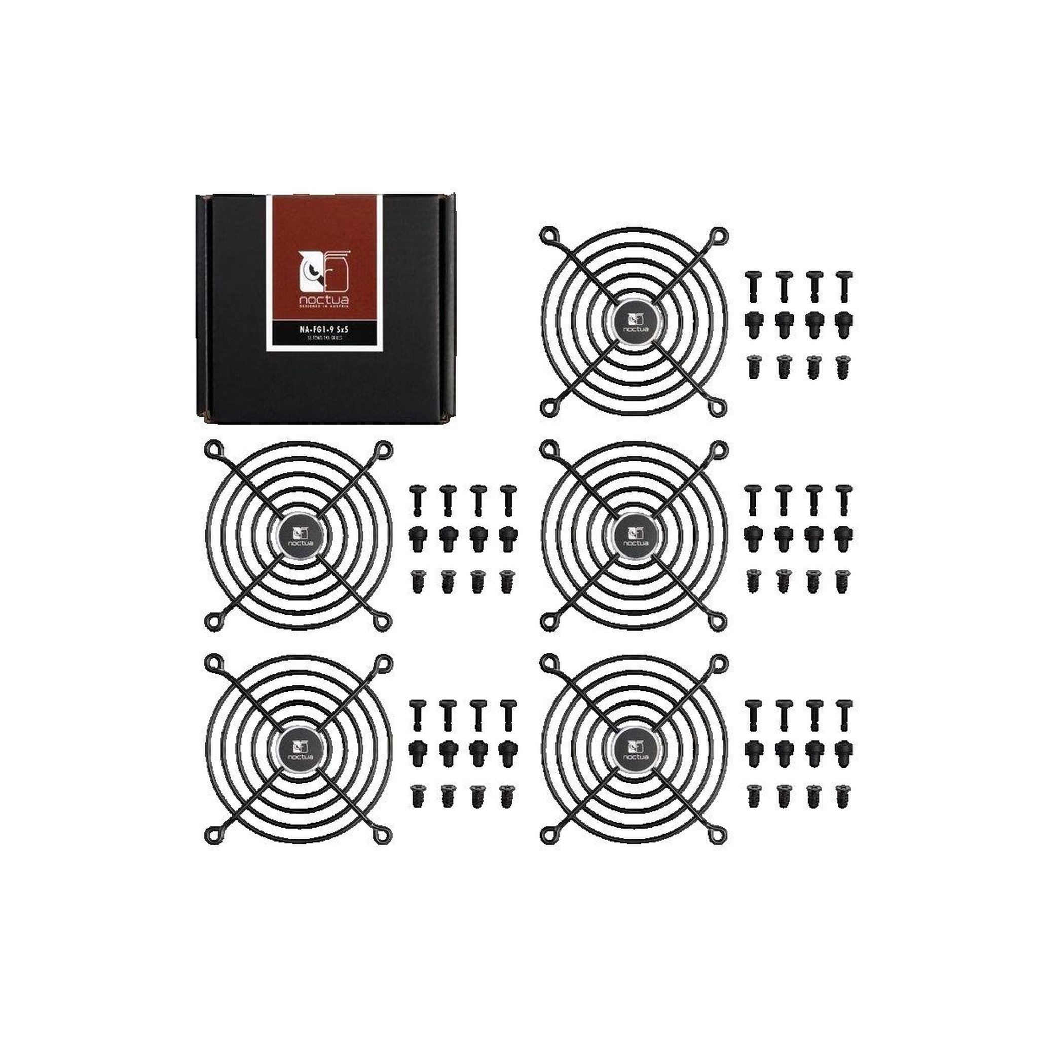 Voir la diapositive 2 : Noctua Grille de ventilateur Noctua NA-FG1-9 Sx5 92 mm