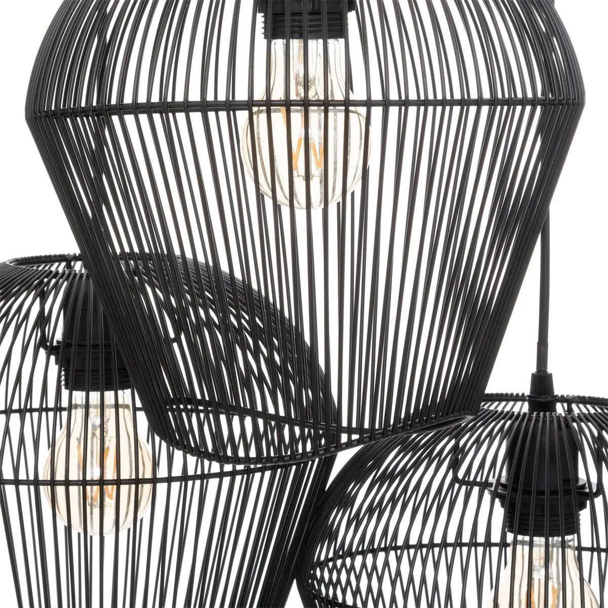 Voir la diapositive 2 : ATMOSPHERA Lampe suspension 3 têtes  jena  26cm noir