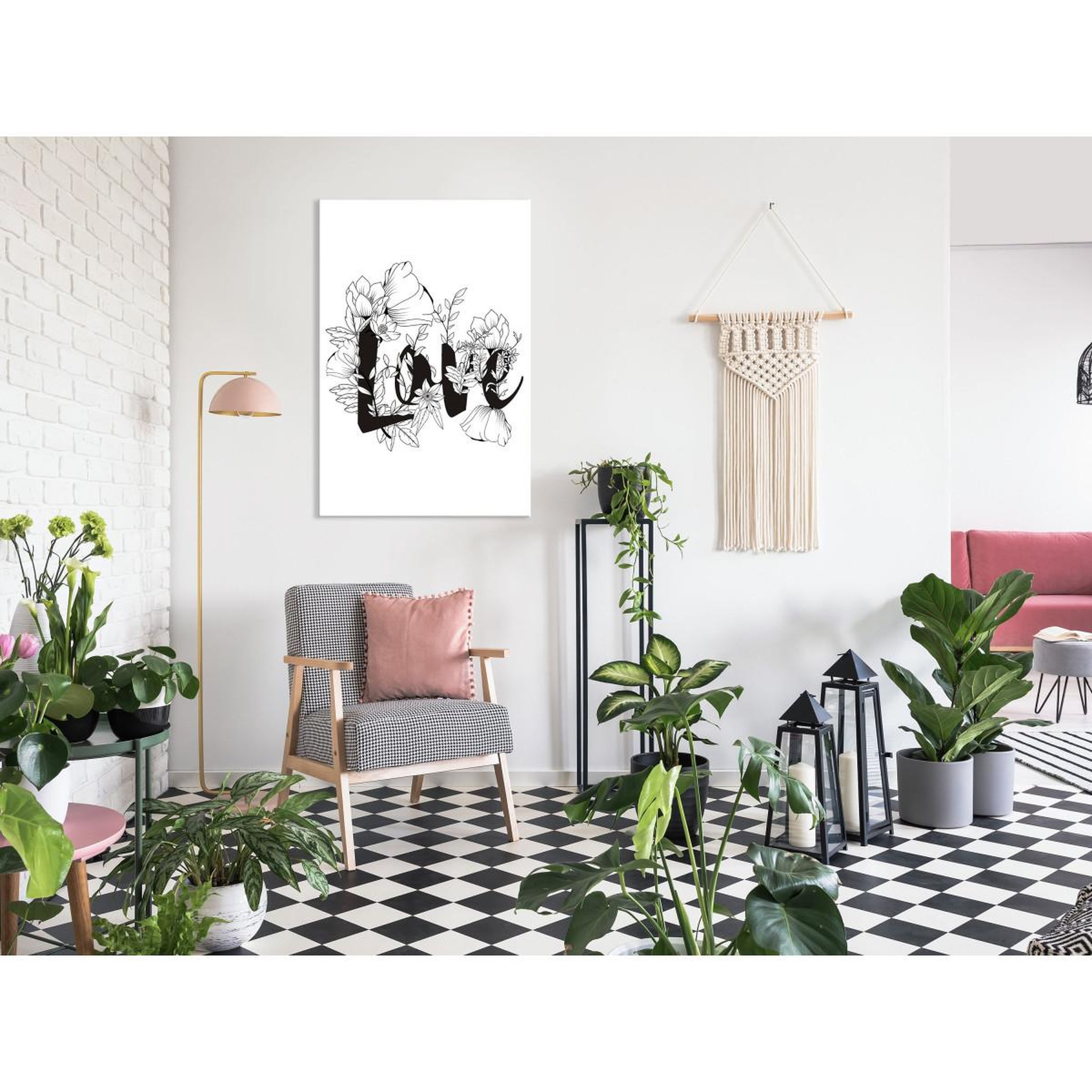 Voir la diapositive 2 : Paris Prix Tableau imprimé  love with flowers