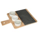 SECRET DE GOURMET Set Apéritif 4 Pièces  Ardoise  35cm Naturel