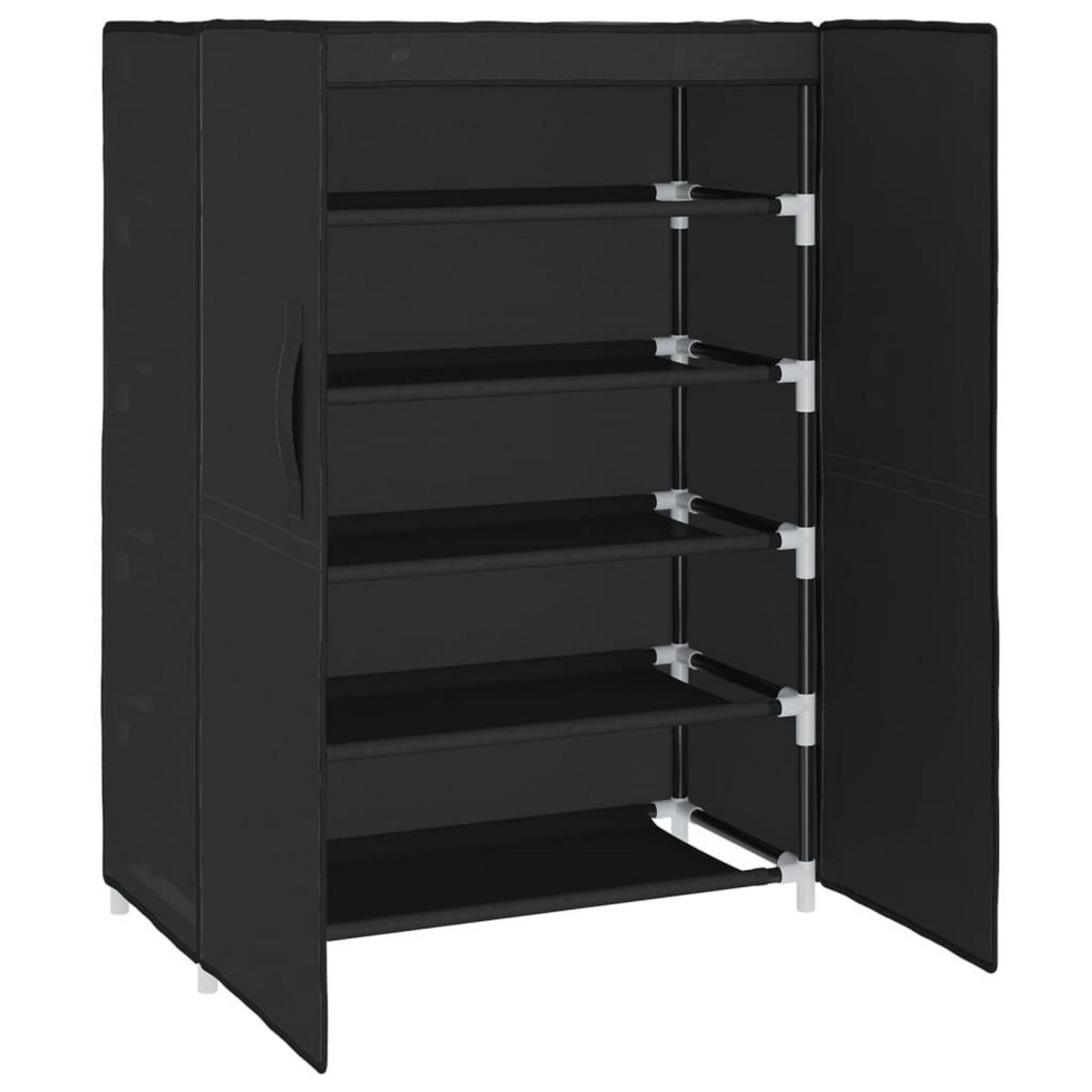 VIDAXL Armoire a chaussures Noir 60x28x90 cm Tissu
