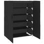 Voir la diapositive 4 : VIDAXL Armoire a chaussures Noir 60x28x90 cm Tissu