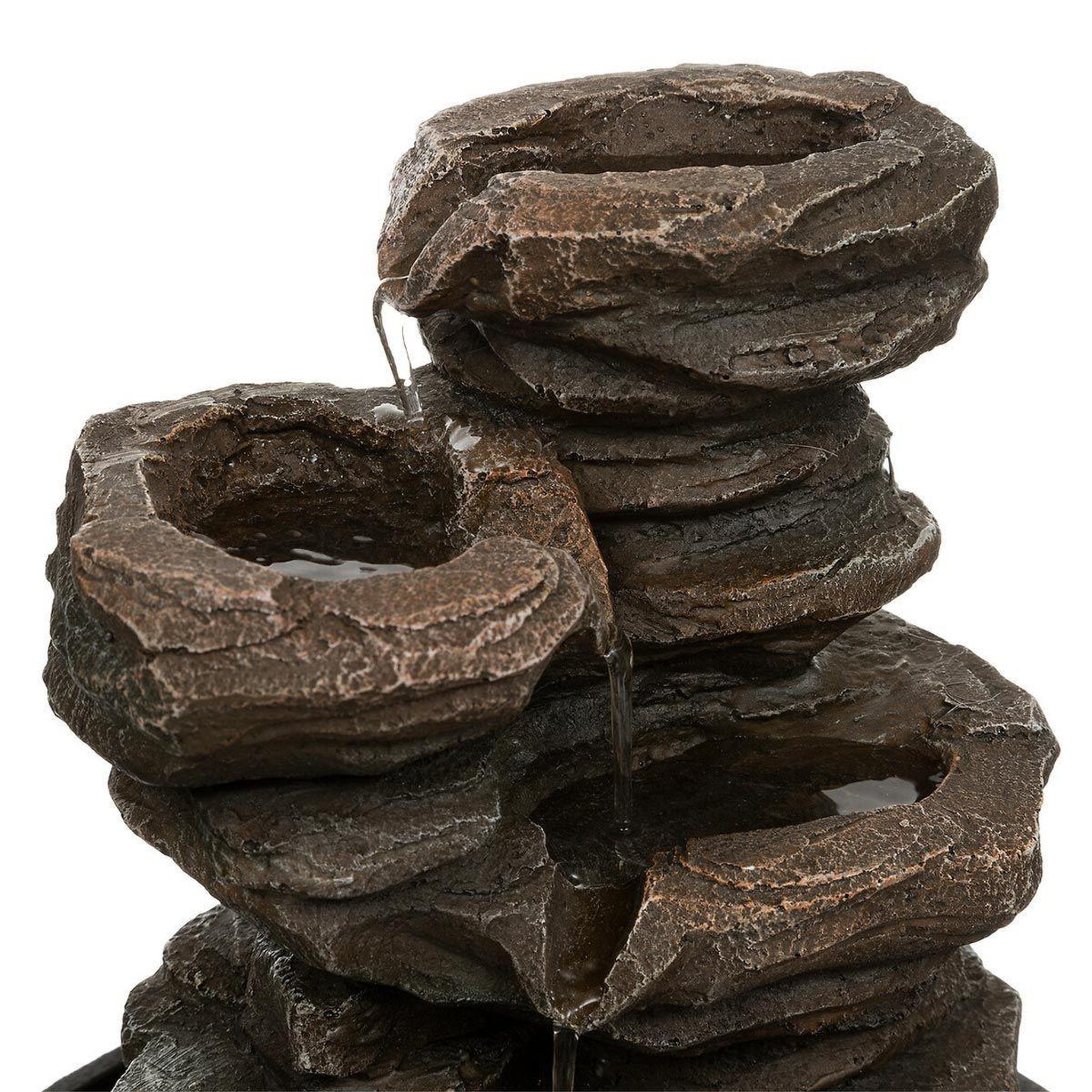 Voir la diapositive 3 : ATMOSPHERA Fontaine design  sharmila  22cm noir & naturel