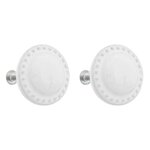 ATMOSPHERA Lot de 2 Boutons de Meuble  Barbara  4cm Blanc