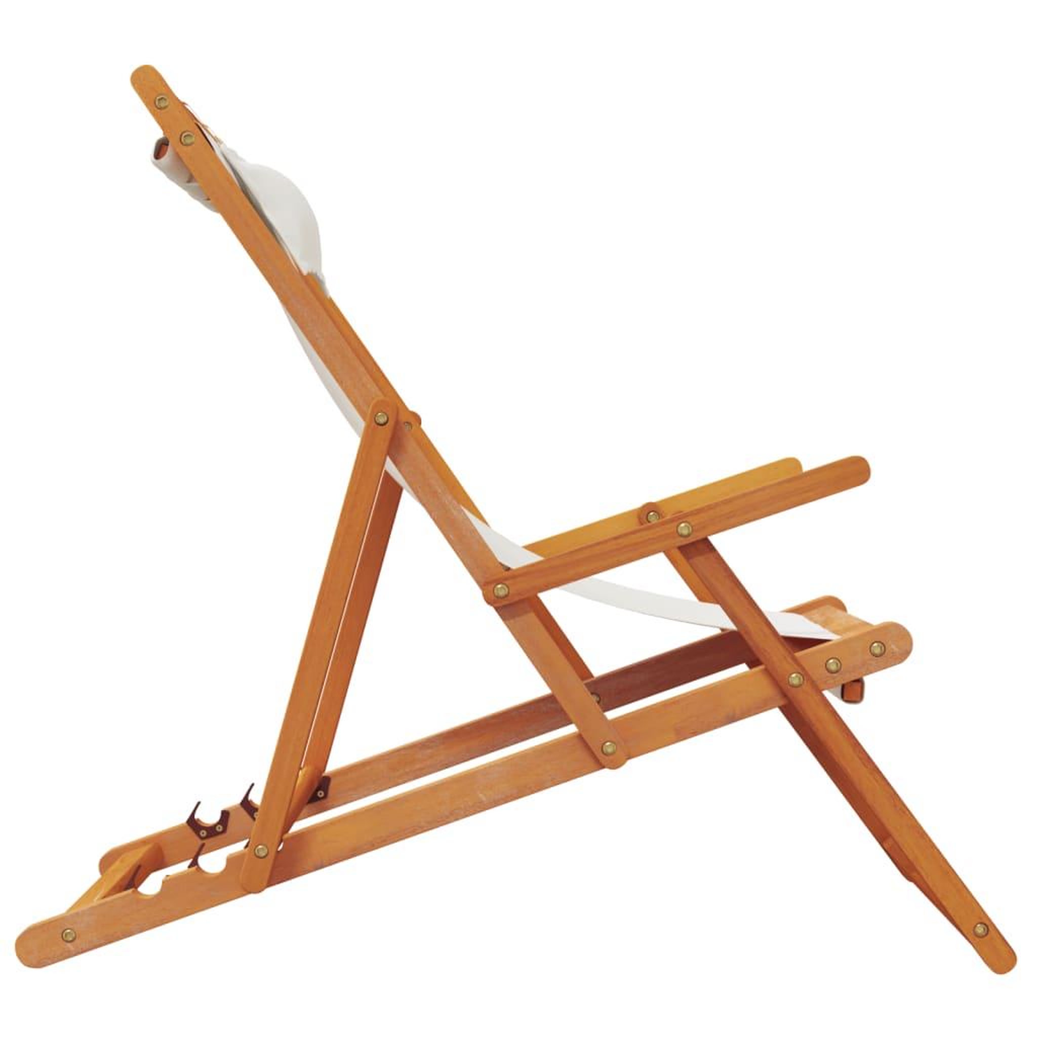 Voir la diapositive 5 : VIDAXL Chaises de plage pliables lot de 2 creme tissu