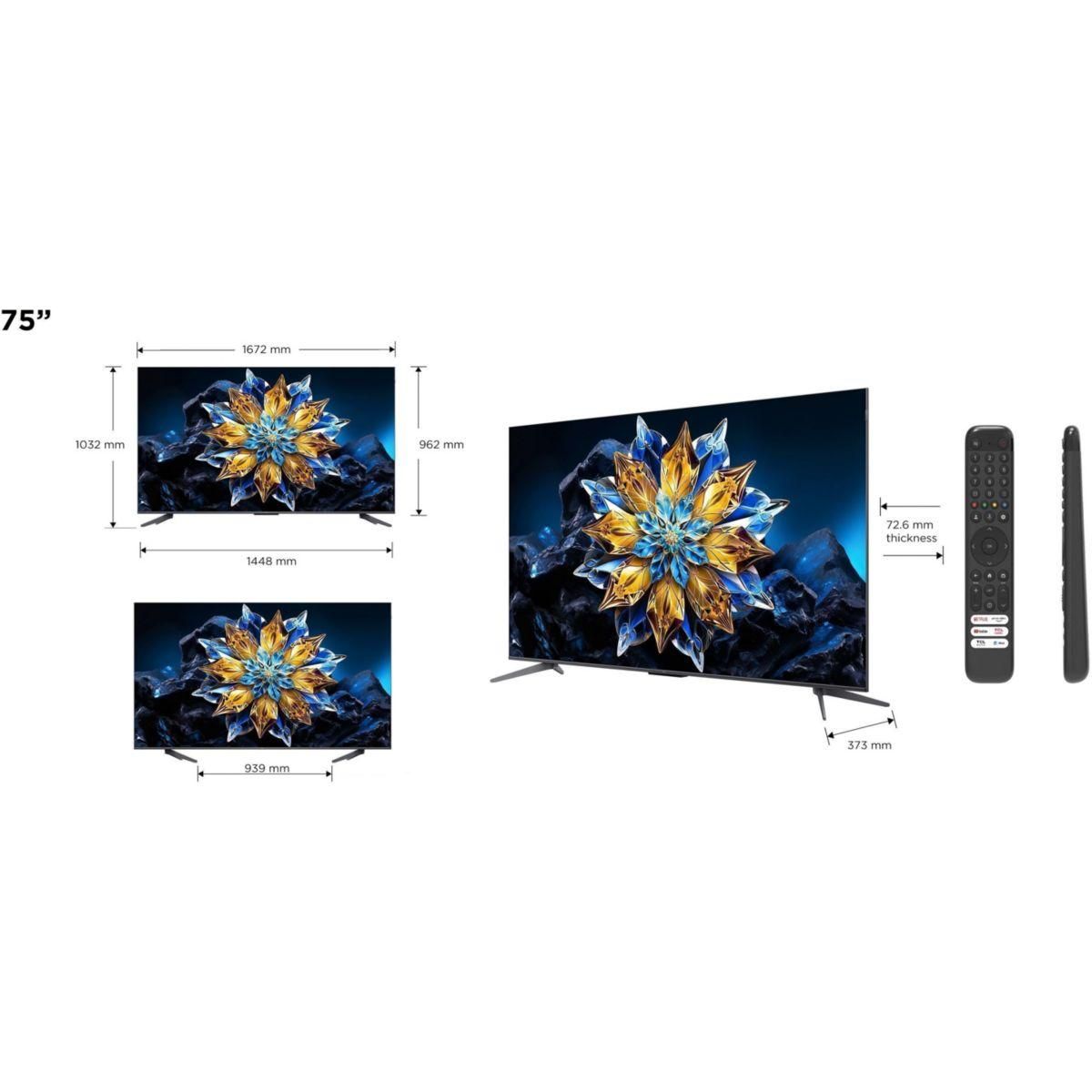 TCL TV QLED 75C655PRO 2024