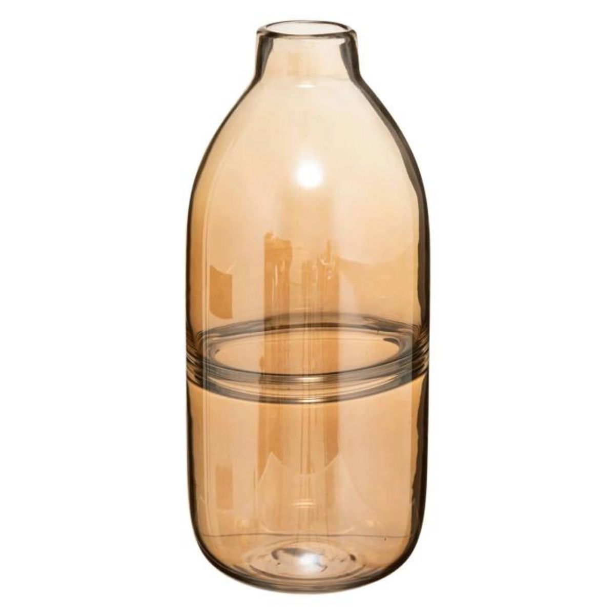 ATMOSPHERA Vase Design Bouteille en Verre  Line  30cm Ambre