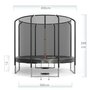 Voir la diapositive 3 : JUMP4FUN Trampoline Semi-Pro Jump4fun 10FT-305cm Noir