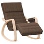 Voir la diapositive 2 : VIDAXL Chaise a bascule Marron fonce Tissu