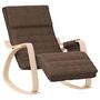 Voir la diapositive 2 : VIDAXL Chaise a bascule Marron fonce Tissu