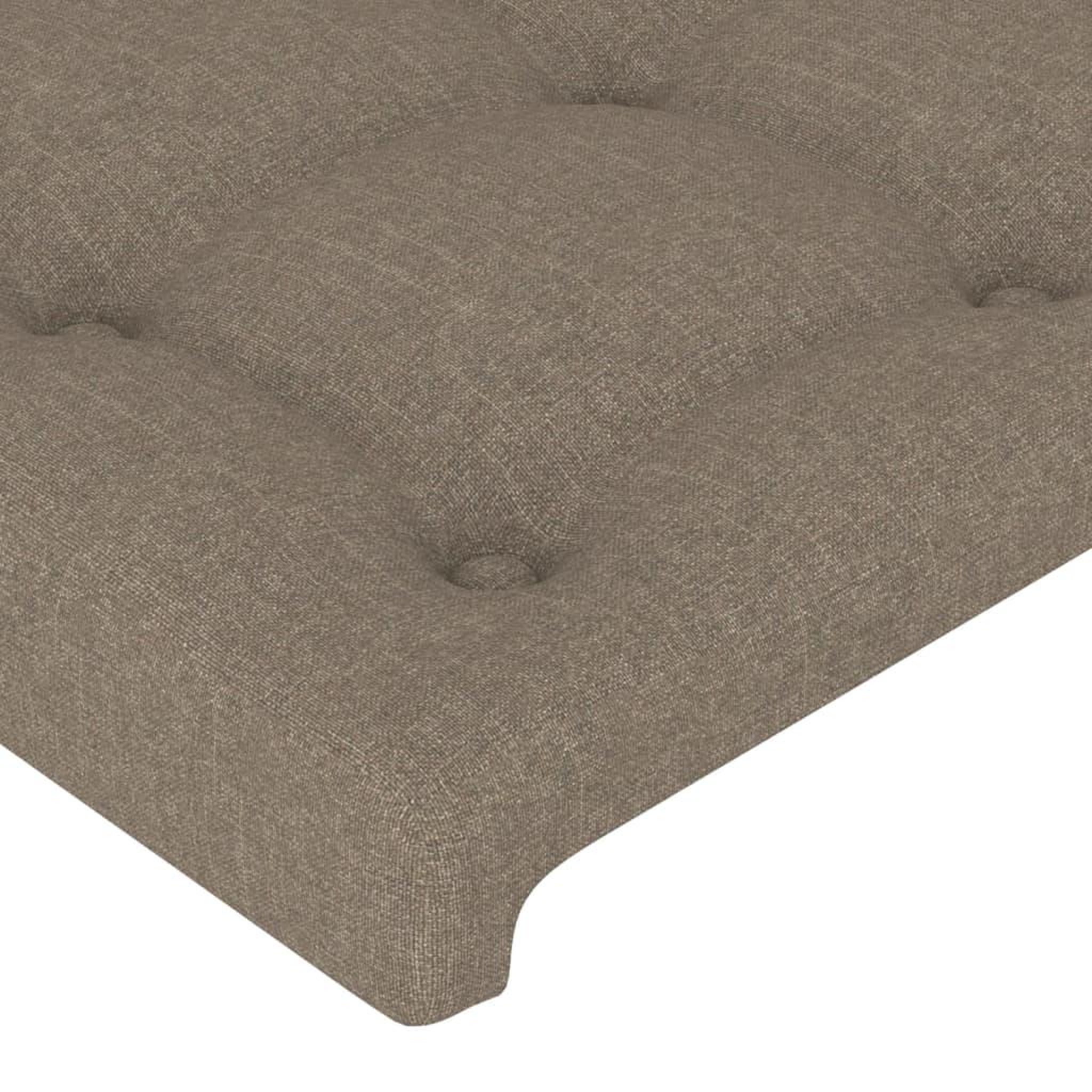 Voir la diapositive 4 : VIDAXL Tetes de lit 2 pcs Taupe 100x5x78/88 cm Tissu