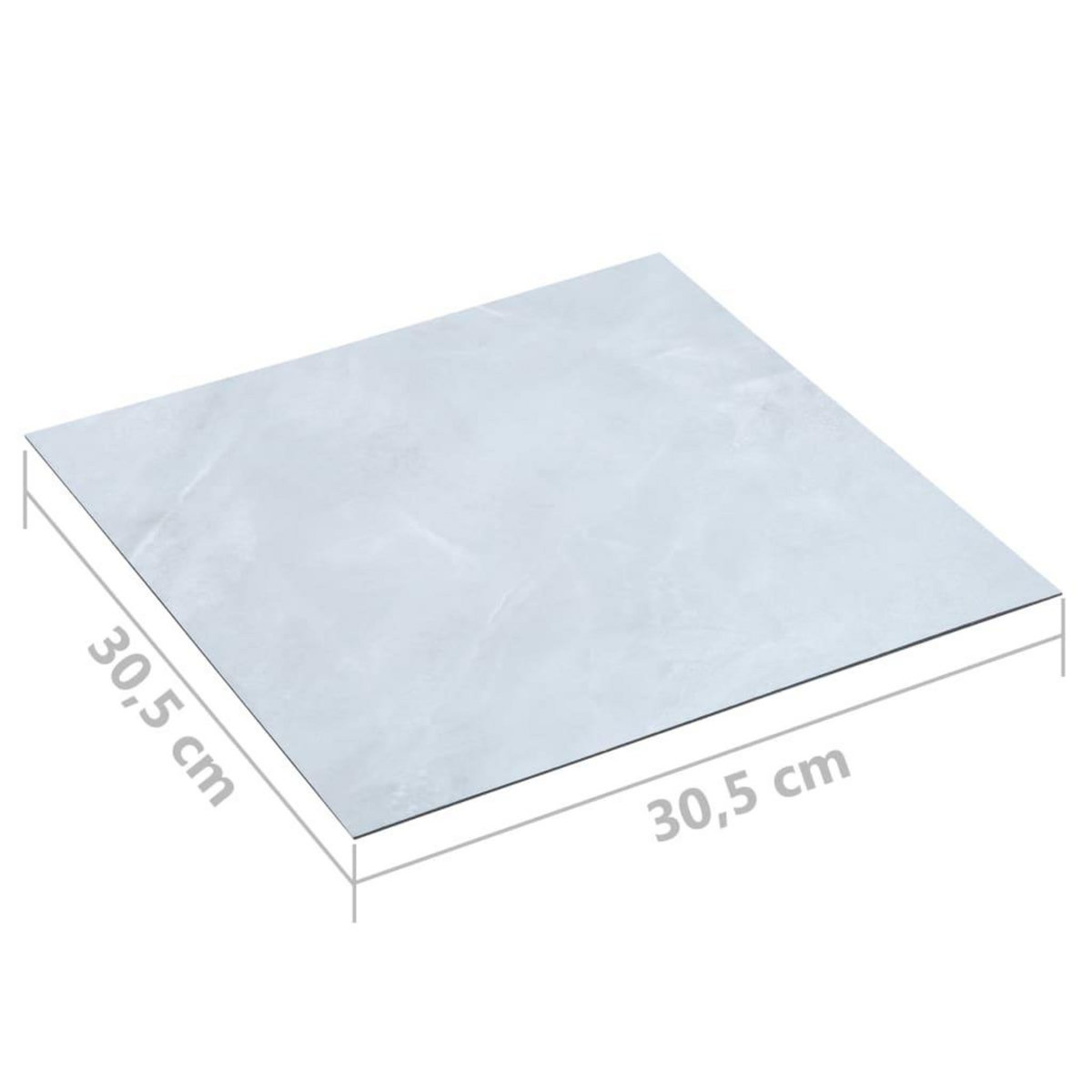 VIDAXL Dalles de plancher autoadhesives 5,11 m^2 PVC blanc marbre