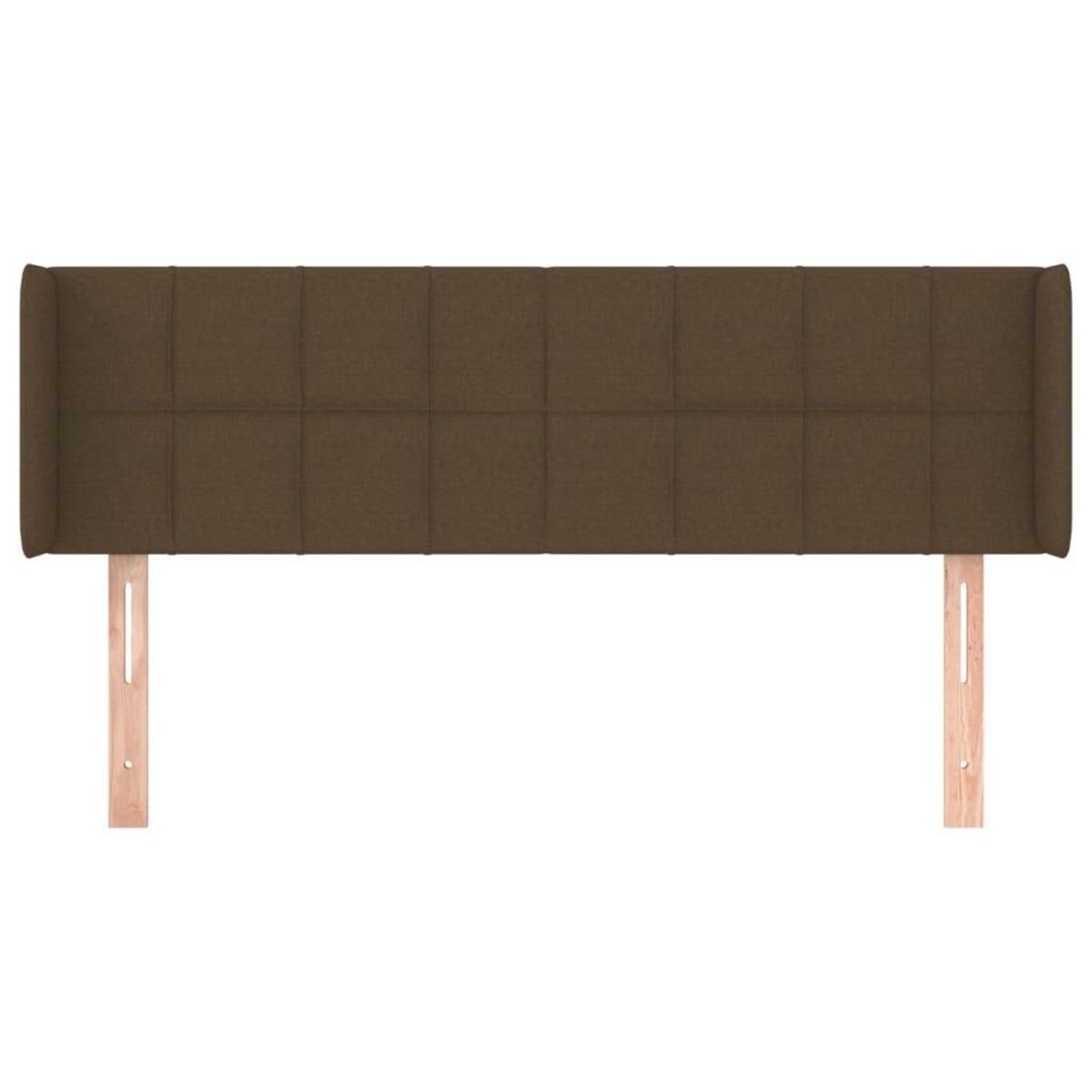 VIDAXL Tete de lit avec oreilles Marron Fonce 147x16x78/88 cm Tissu