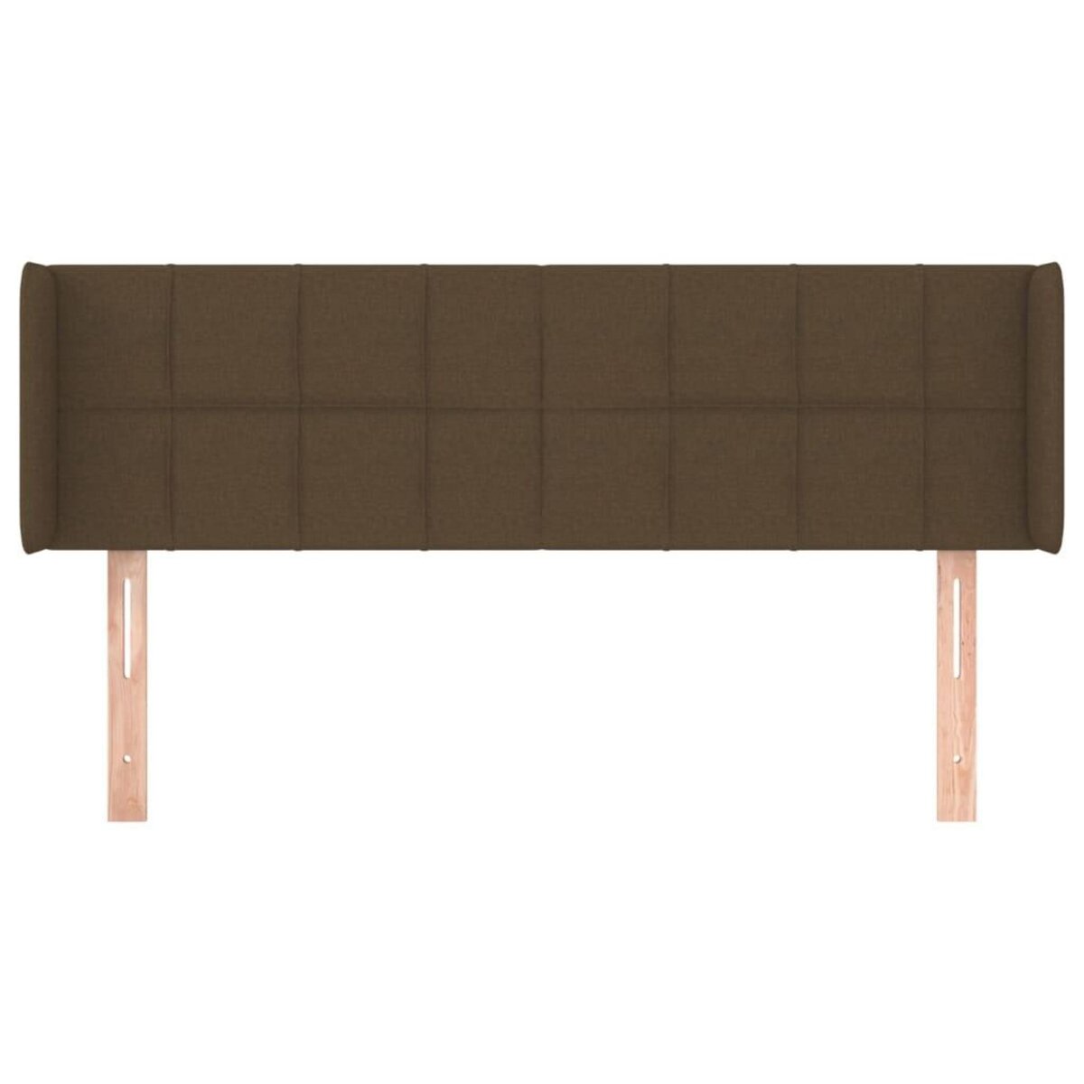 VIDAXL Tete de lit avec oreilles Marron Fonce 147x16x78/88 cm Tissu