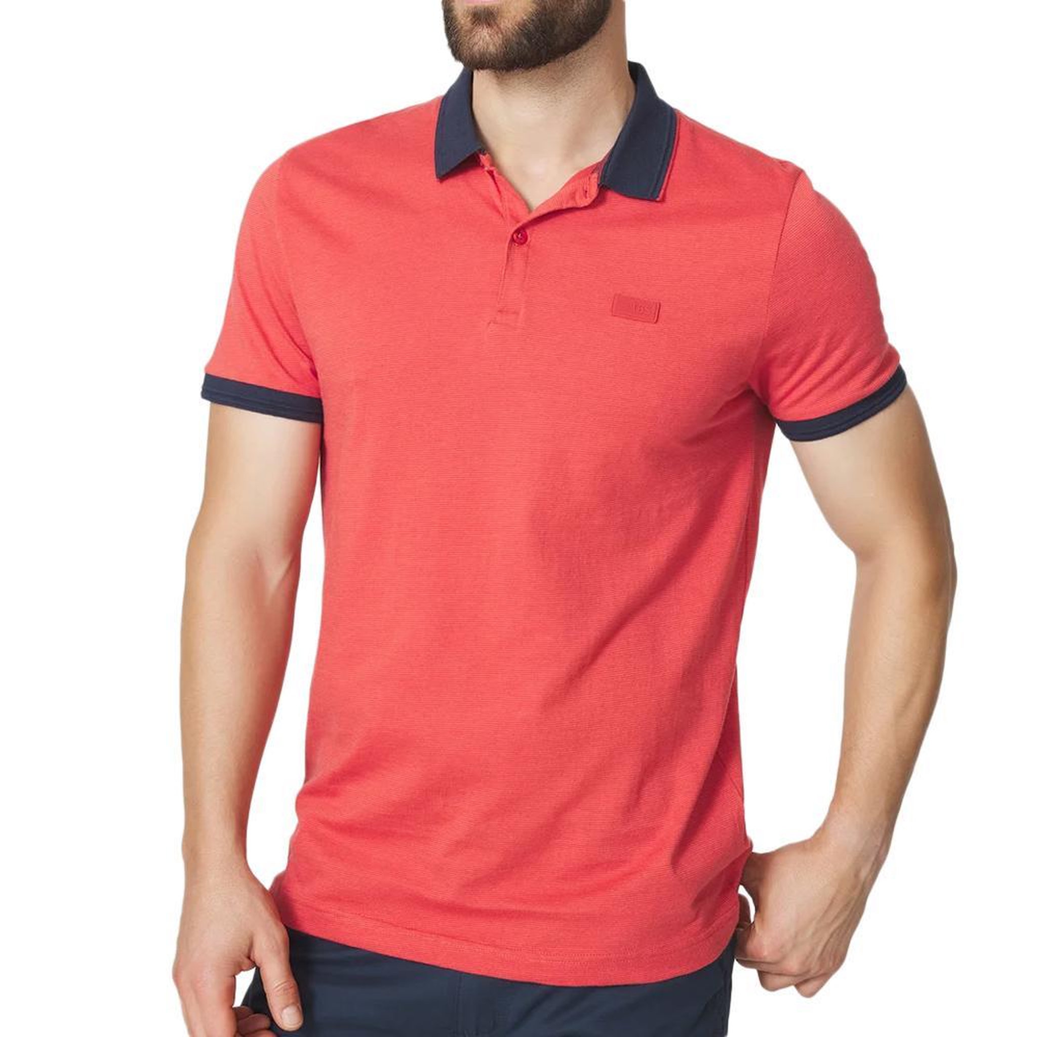 TBS Polo Corail Homme TBS MILAKPOL. Coloris disponibles : Rose