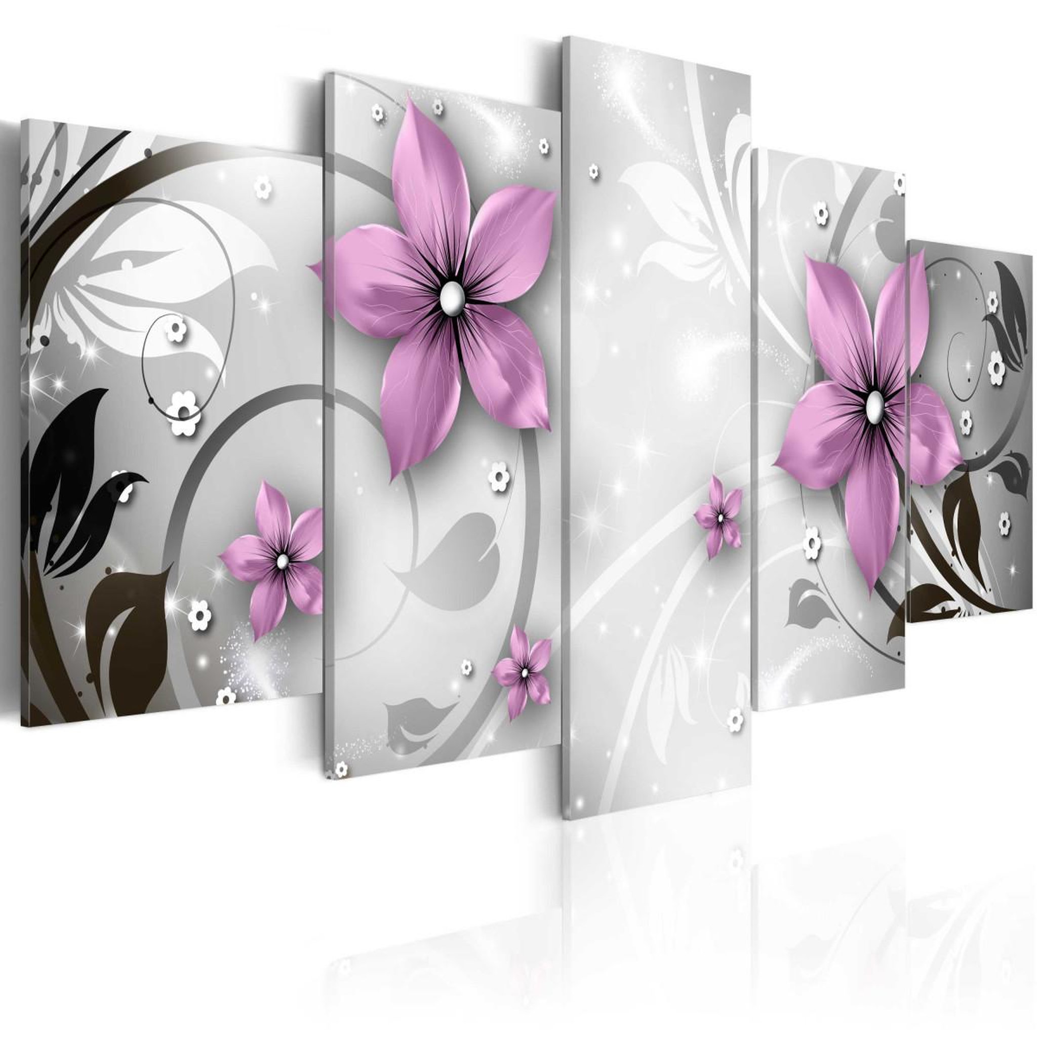 Paris Prix Tableau imprimé  saucy flowers. Coloris disponibles : Multicolore