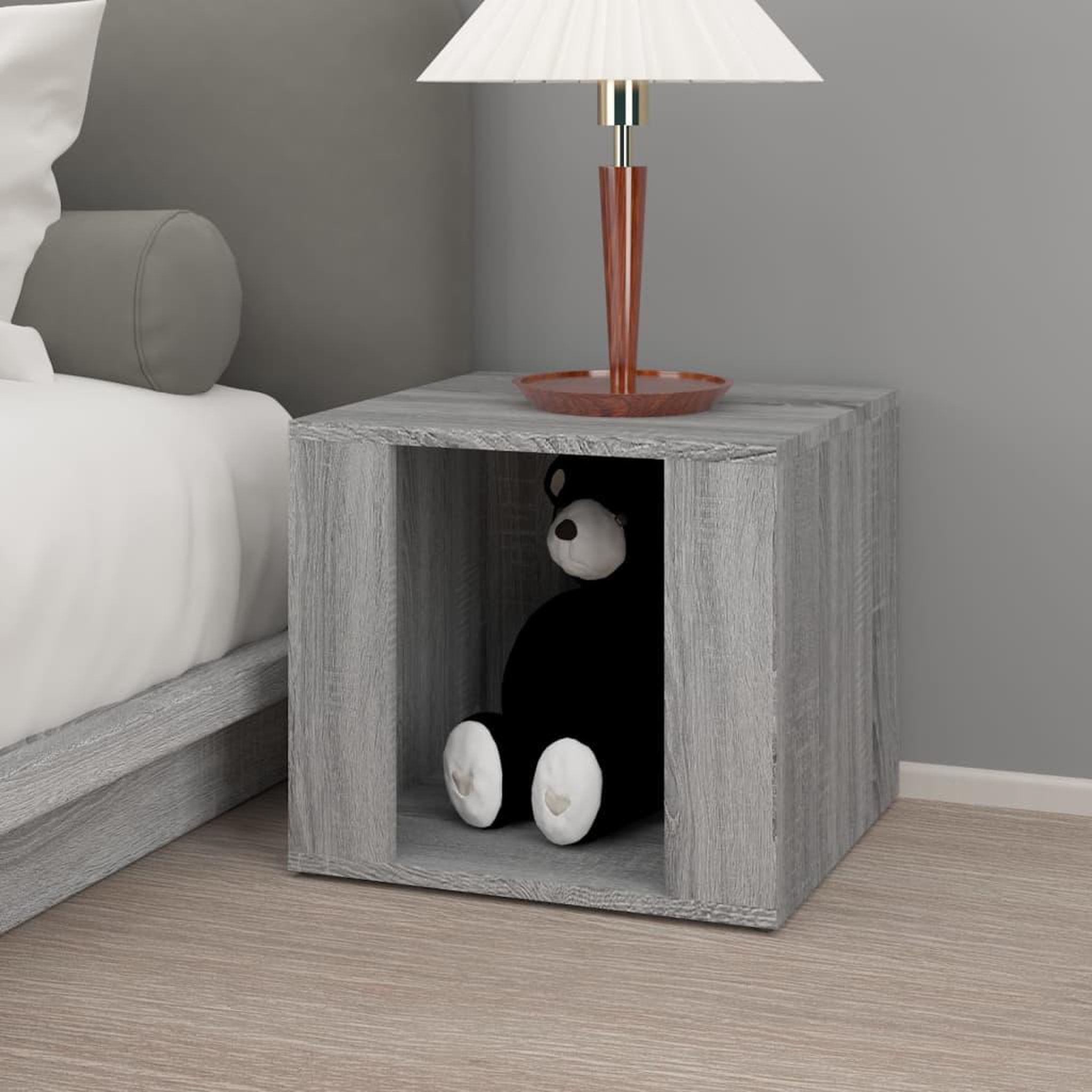 Voir la diapositive 3 : VIDAXL Table de chevet Sonoma gris 41x40x36 cm Bois d'ingenierie