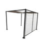 Voir la diapositive 1 : CONCEPT USINE Pergola 3 x 3 m 4 toiles coulissantes gris et taupe AGRA