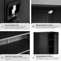 Voir la diapositive 4 : tectake Armoire de classement en métal en acier lâqué époxy noir