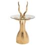 Voir la diapositive 4 : Paris Prix Table d'Appoint Design  Antilope  83cm Or