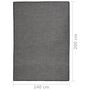 Voir la diapositive 6 : VIDAXL Tapis a tissage plat d'exterieur 140x200 cm Gris