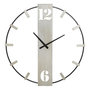 Voir la diapositive 1 : Paris Prix Horloge Murale en Métal  Silvery  61cm Argent