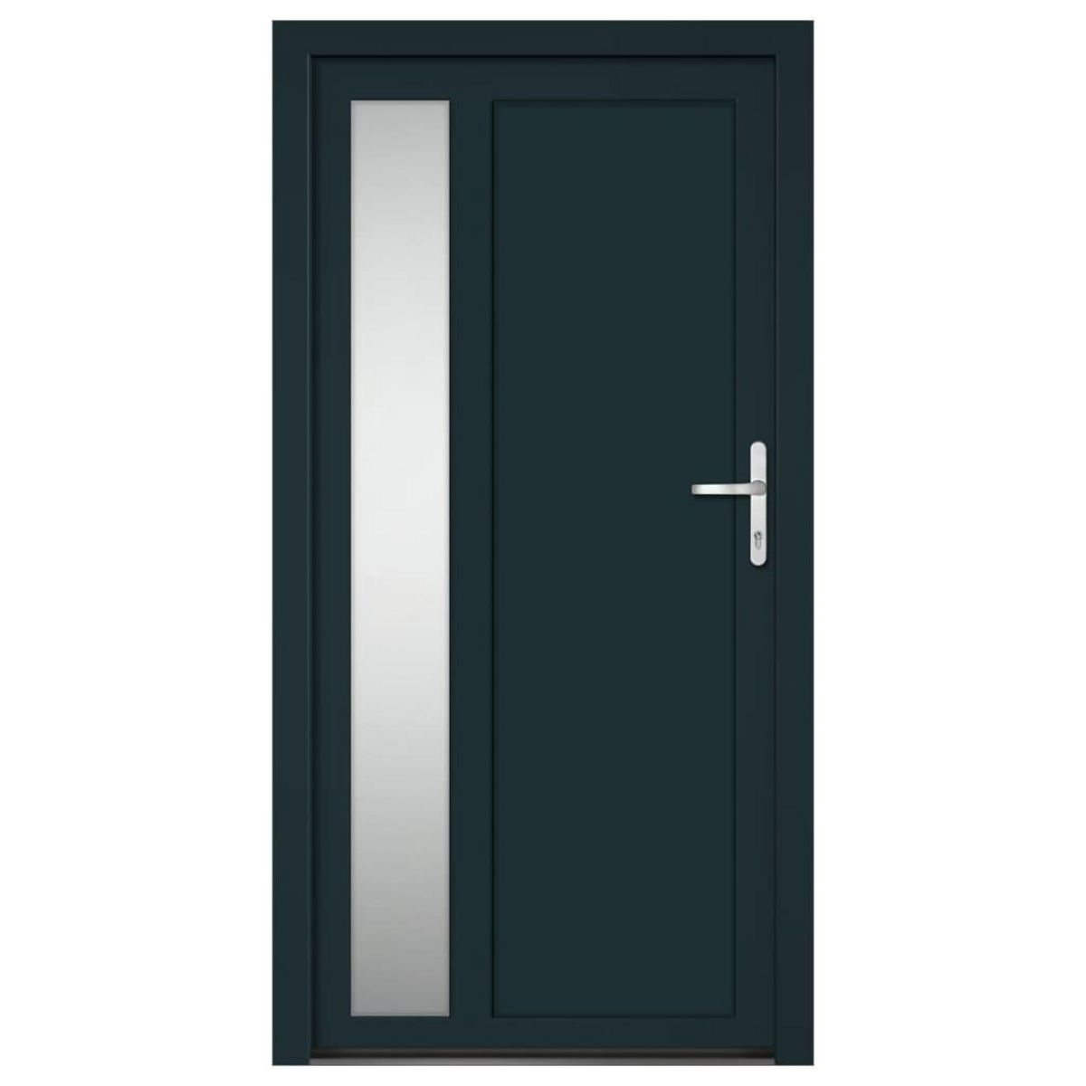 VIDAXL Porte d'entree anthracite 108x208 cm PVC
