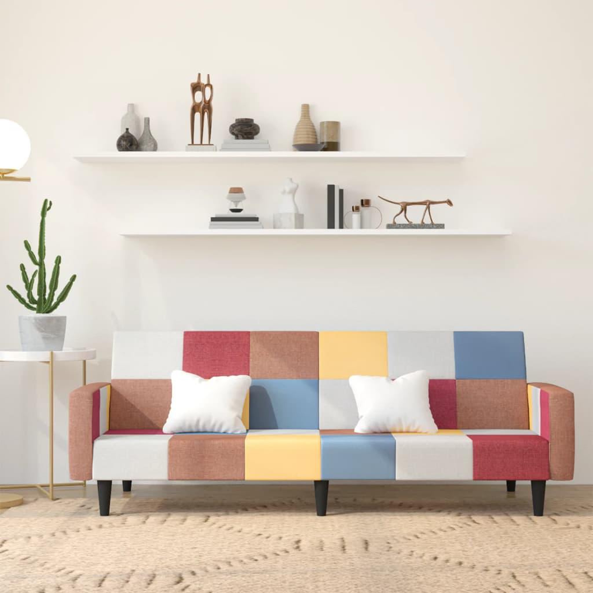 VIDAXL Canape-lit a 2 places tissu