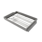 EMUCA SRL Kit tiroir à chaussures et rack ajustable Quartz pour armoires -  glissières extension totale et à fermeture douce -  Module 80cm -  Finition Titane