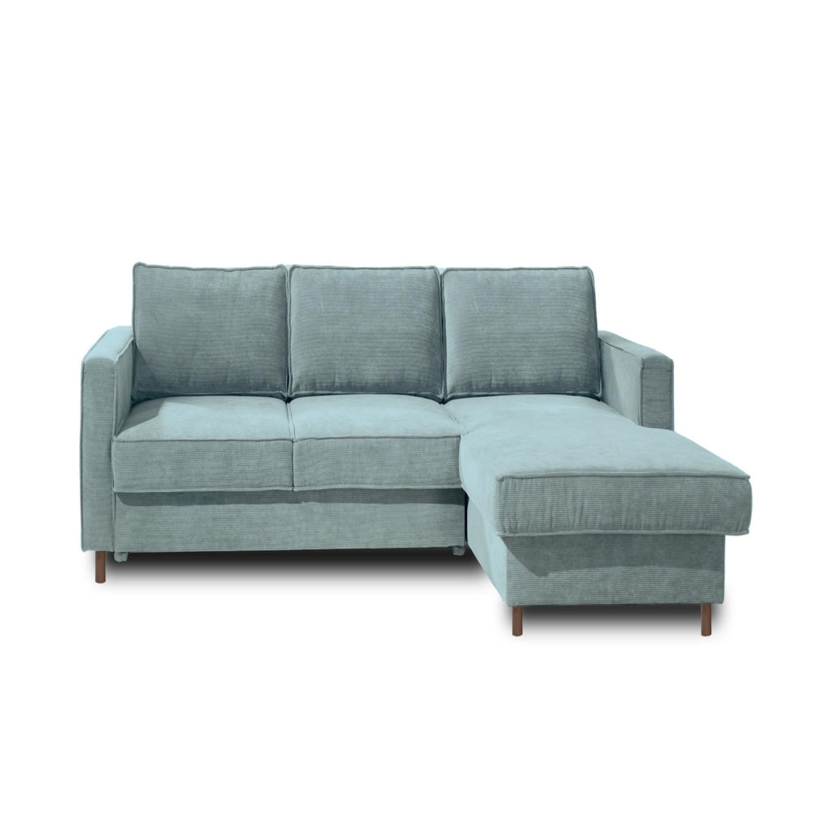 LISA DESIGN Jake - canapé d'angle droit - convertible avec coffre - 4 places - en velours côtelé