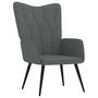 Voir la diapositive 2 : VIDAXL Chaise de relaxation Gris fonce Tissu