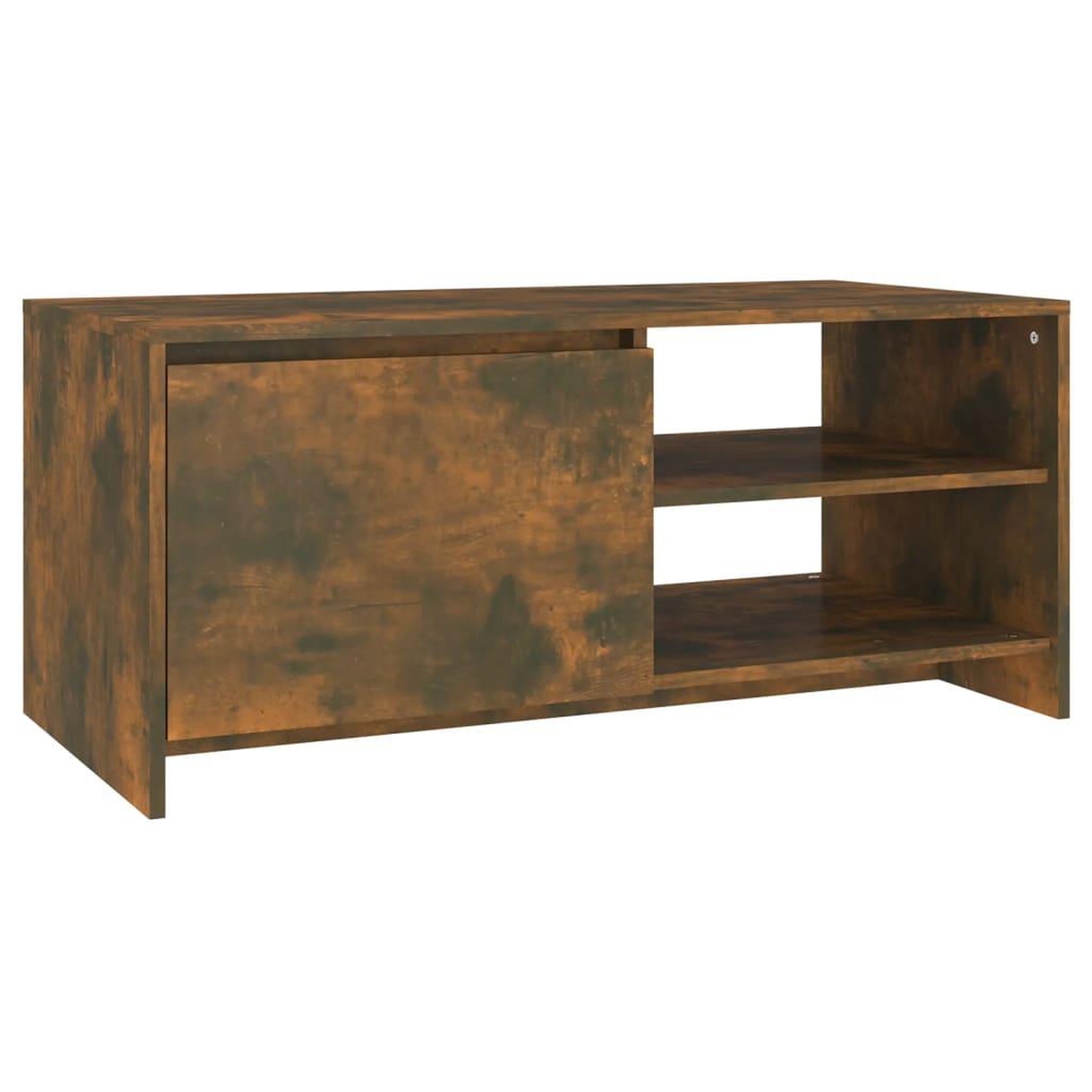 Voir la diapositive 2 : VIDAXL Table basse Chene fume 102x50x45 cm Bois d'ingenierie