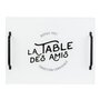 Paris Prix Plateau de Service & Couteau  La Table  40cm Blanc