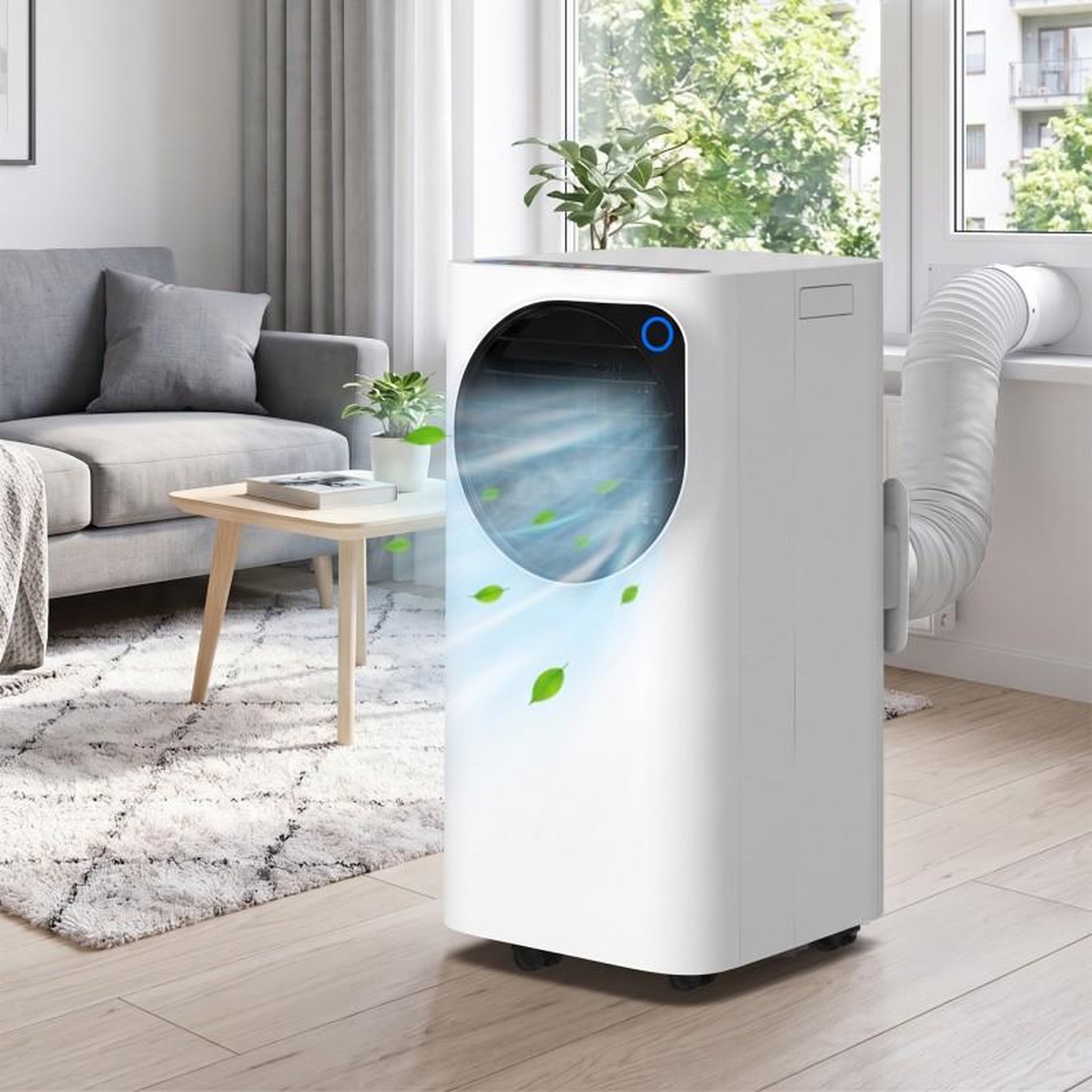 Voir la diapositive 2 : Climatiseur portable - blanc - 3 en 1 - 10000 btu - wi-fi