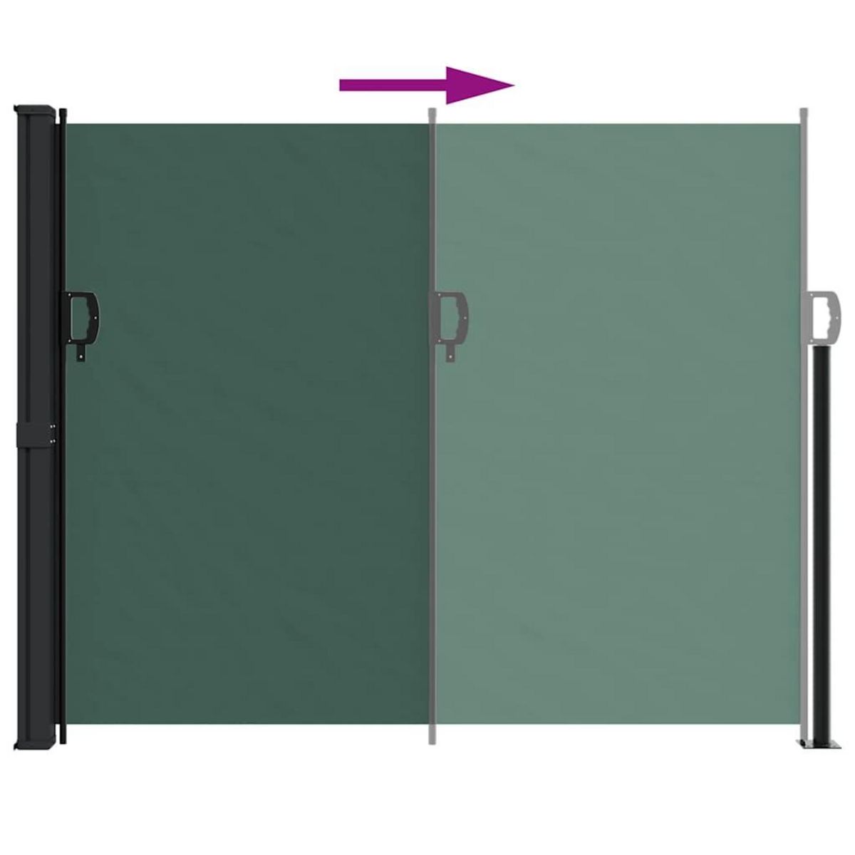 VIDAXL Auvent lateral retractable vert fonce 160x300 cm