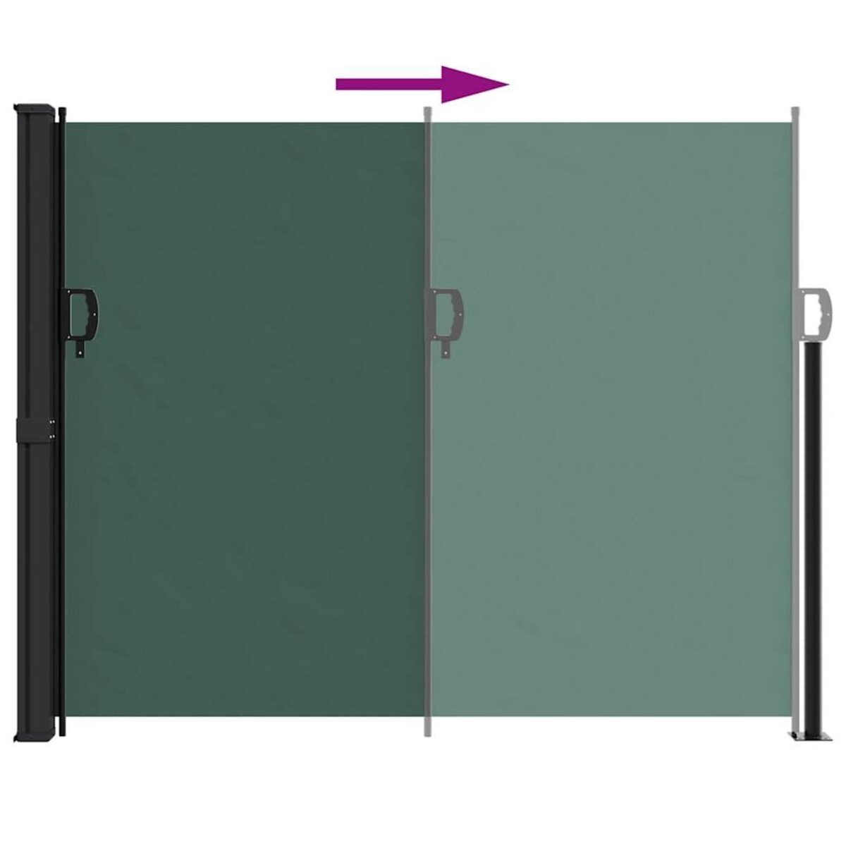 VIDAXL Auvent lateral retractable vert fonce 160x300 cm