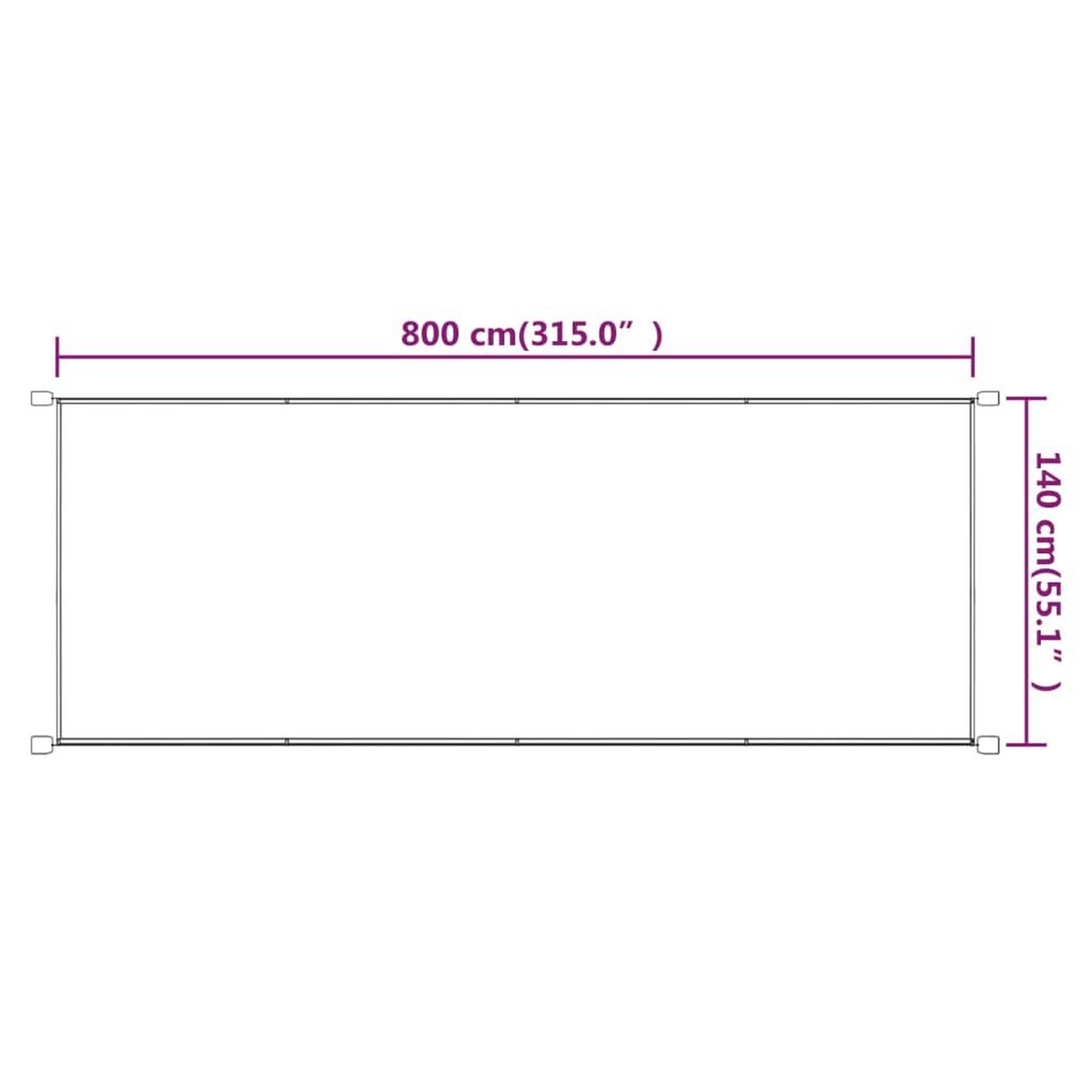 Voir la diapositive 6 : VIDAXL Auvent vertical Terre cuite 140x800 cm Tissu oxford
