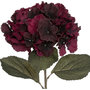 Voir la diapositive 2 : ATMOSPHERA Fleur Artificielle  Hortensia  83cm Rouge Foncé