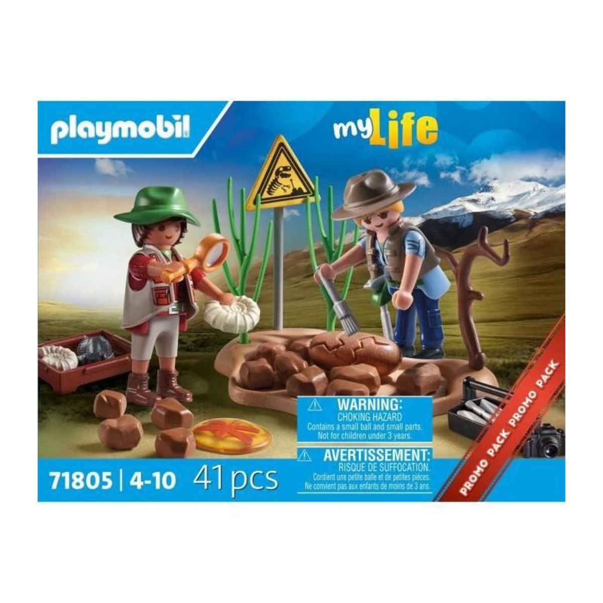 PLAYMOBIL Jeu de construction Playmobil Set Chercheurs et fossiles de dinosaures