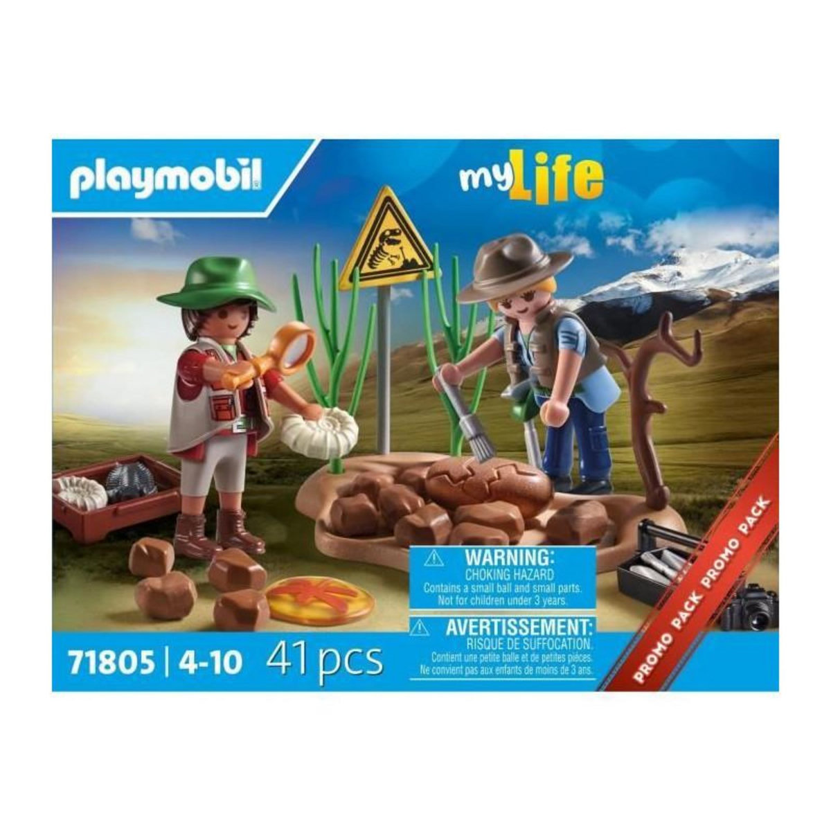 PLAYMOBIL 71805 - My life Chercheurs et site paléontologique avec fossiles