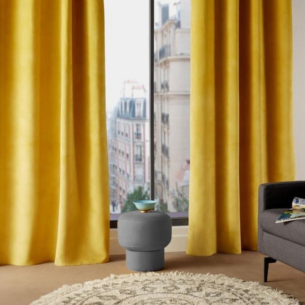 ATMOSPHERA Rideau Tamisant  Lilou  140x260cm Ocre