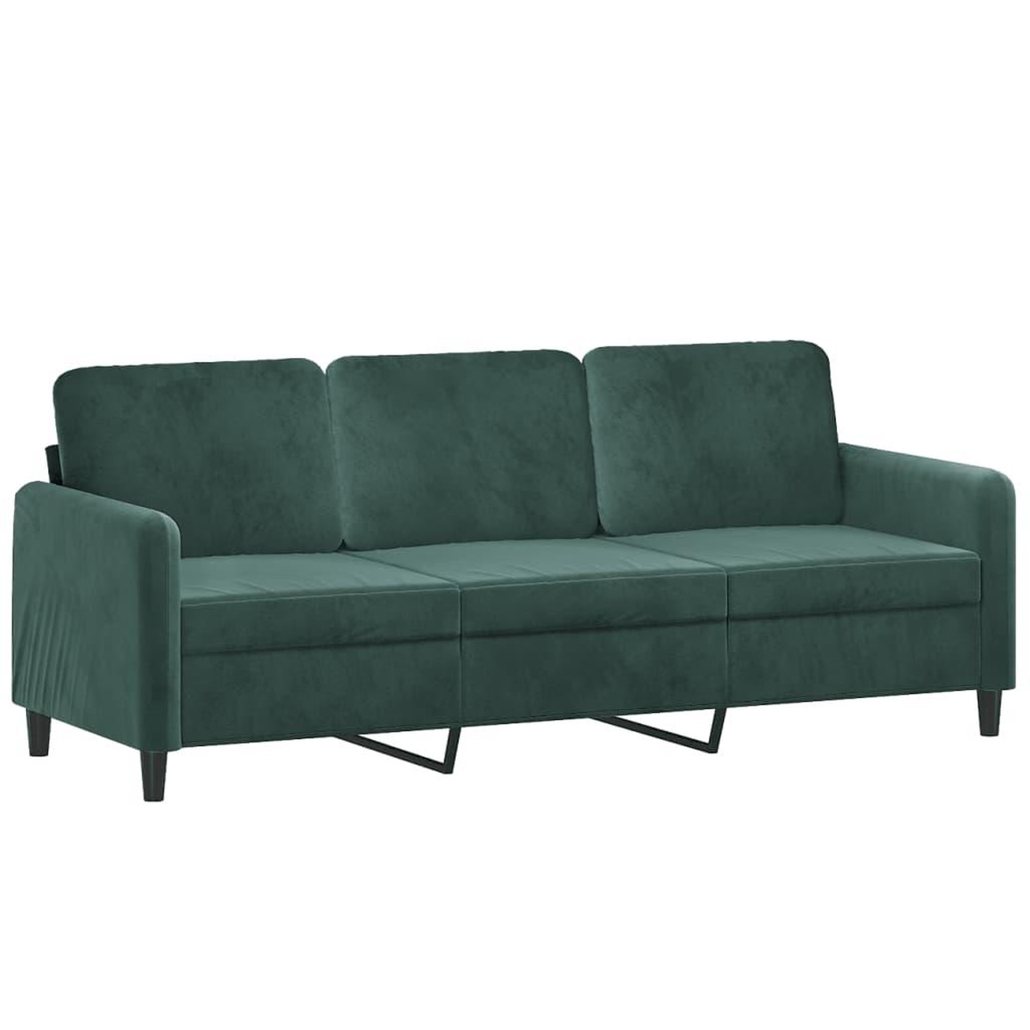 Voir la diapositive 4 : VIDAXL Ensemble de canapes 2 pcs avec coussins vert fonce velours