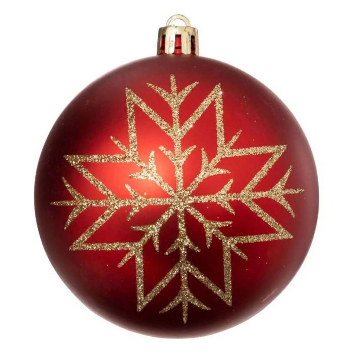 ATMOSPHERA Lot de 8 Boules de Noël  Maison des Couleurs  8cm Rouge & Or