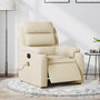 Voir la diapositive 1 : VIDAXL Fauteuil inclinable de massage electrique creme tissu