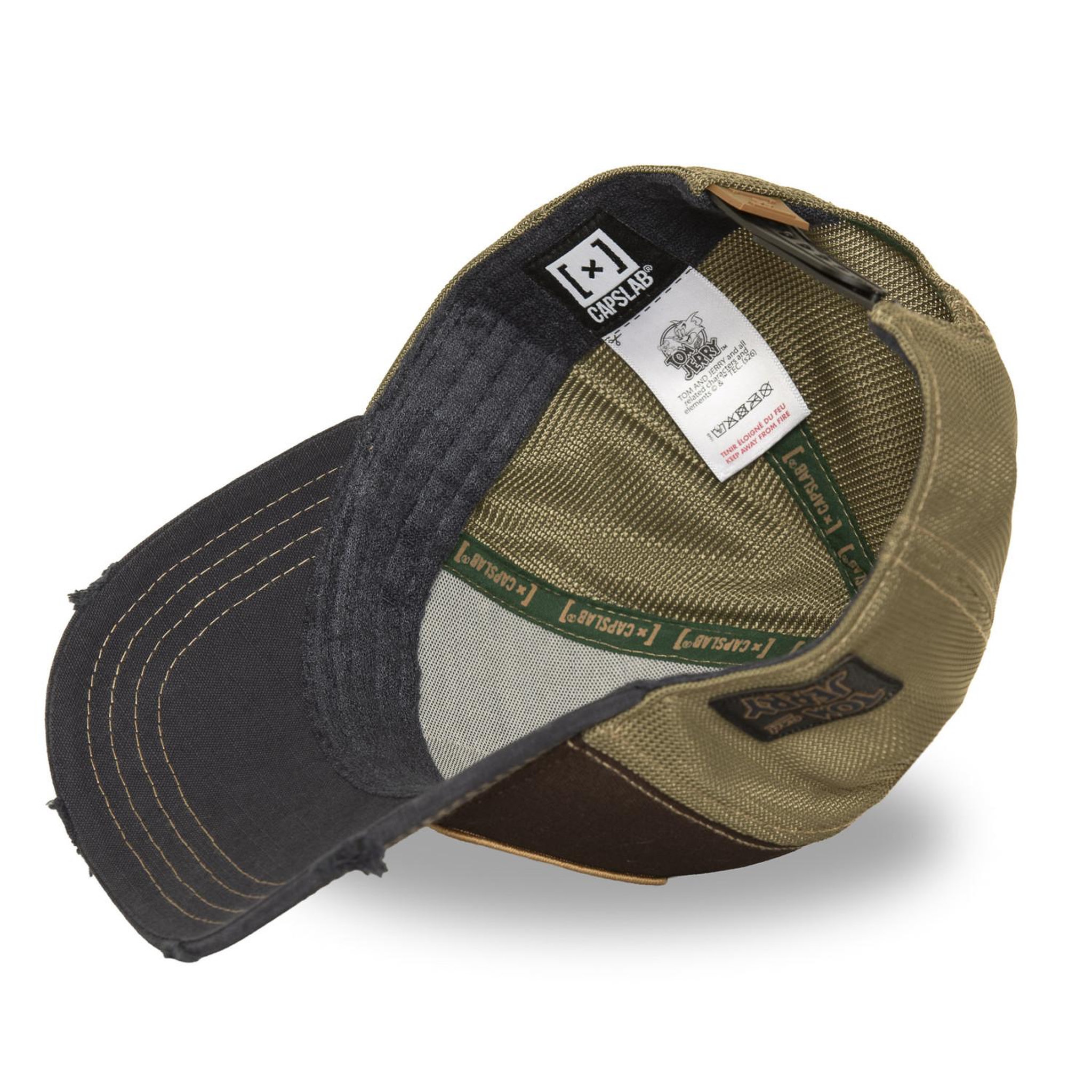 Voir la diapositive 5 : CAPSLAB Casquette trucker premium avec filet et patch tom&jerry