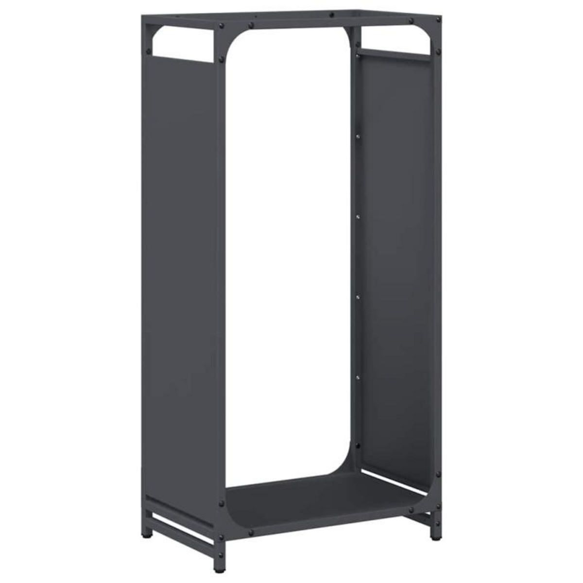VIDAXL Portant de bois chauffage anthracite 44x28x90 cm